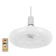 2-in-1 Three-speed Mode LED Fan Light LED Lamp Bead E27 Screw Fan Light Remote Control Wall Control Bedroom Light Fan Ce
