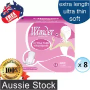 8x Ultra Thin Super Pads With Wings Period Menstrual Care Sanitary Wonder 112Pk