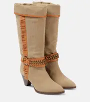 [Isabel Marant] Isabel Marant Levon canvas cowboy boots UK 4 green