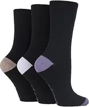 [Sock Snob] Non-Binding Cotton Crew Socks 3pr Womens 4-8UK Heel and Toe