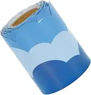 Angoily Cloud Pattern Chalkboard Border Sticker Roll Classroom Decor Trim Whiteboard Sky Border Decal 1 Roll Easy Apply