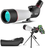 ESSLNB 20-60X80 Discovery Telescope with Adjustable Tripod, Carrying Case and Smartphone Adapter, BAK4 Prism, Waterproof