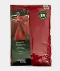 Poinsettia Christmas Tablecloth 70 x 104 Oblong Red Textured Jacquard NEW Sealed