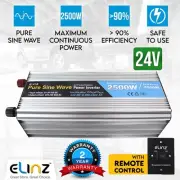 Elinz Pure Sine Wave Power Inverter 2500W/5000W 24V-240V AUS Plug Remote Control