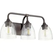 Quorum International 5059-3-286 Enclave Bathroom Vanity Light Oiled Bronze