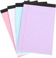 KAILIKETIY College Ruled Note Pad 4 Pcs Sticky Memo Sheets Legal Notepads Memo Pad School College