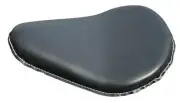 ULTIMA LEATHER SOLO SEAT 9" SMOOTH BLACK HARLEY SOFTAIL RIGID BOBBER