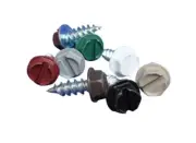 Pack of 100, 27 Colors Options, RGD Supply Zip Screws Hex Washer-Head #8 1/2"