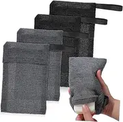 SHERCHPRY 4Pcs Exfoliating Soap Bags Soap Pouch for Shower Bathing Durable Soap Saver with Seamless Stitching Comfortable to Use Easy to Clean Maintain