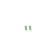 14k White Gold 6x3mm Marquise Emerald Earrings