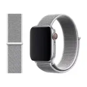 Woven Nylon Sports Watch Band Strap - For Apple iWatch 38mm 40mm 41mm [42mm Series 10] (White)
