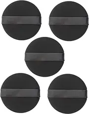 [Beavorty] 5pcs Black Round Makeup Puff Non-latex Soft Body Sponge for Foundation Safe for Delicate Skin
