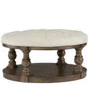 Progressive Furniture Wynton Round Upholstered Cocktail Table