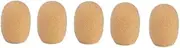 Replacement Microphone Windscreen Windshield for Shure MX153 Earset Headworn Microphone, Tan Color, 5 Pack