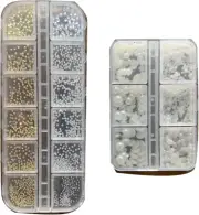 Nail Art Pearls Flatback Pearls Nail Charms Gold Silver YOSOMMK Luxurious Rhine