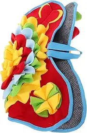DRESSOOS Puppy Foraging Mat Interactive Snuffle Pad for Pets Colorful Flower Design Enhances Olfactory Skills Reduces Destructive Behavior Pet Activity Blanket