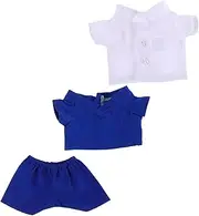 TOBBOMEY Plush Animal Outfits 3pcs Doll Clothing Set Doctor Dress for Stuffed Animals Plush Bear Costume Soft Material