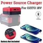Portable Charger Adapter For OZITO 18V Lithium Battery Output USB&Type-C Port