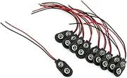 Angoily 50Pcs Battery Connector I Type Clip with Cable for Powering LEDs and Devices Reliable Battery Clip with Cable