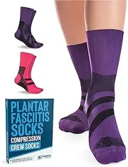 Doctor's Select Plantar Fasciitis Socks - 2 Pairs | Compression Socks for Plantar Fasciitis Relief | Arch Support Socks