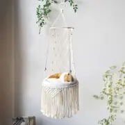 Macrame Hanging Pet Bed Macrame Cat Hammock Wall Hanging Cat Hammock Macrame Cat