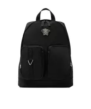 Versace Medusa Head Motif Zipped Backpack One size Black/Silver