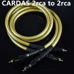CARDAS 1 對 GOLDEN 5-C 黃金比例質量 OFC 純銅鍍銀 2RCA TO2 RCA HIFI 音頻線帶