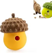 XBOGO Pine Cone Dog Chew Toys for Aggressive Chewers Nearly Indestructible Dog Toy, Interactive Treat Dispensing Dog Toys for Medium Large Size Dog, Long Lasting Dog Gifts for Dogs (Orange)