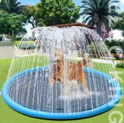 59 Inflatable Kids Pets Dogs Water Sprinkler Splash Pad Mat Wading Pool Non-Slip