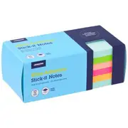 J.Burrows Ultra Stick-it Notes 76x76mm Fiesta 12 Pack