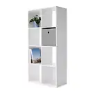 8 Cube Storage Shelf DIY Cabinet Cupboard Organizer Bookshelf Display Unit White