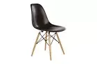 NNEKG Matt Blatt Set of 2 Eames Premium DSW Chair Replica (Black Seat Beech Legs