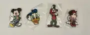 DISNEY Mickey, Donald, Goofy, Minnie RUBBER KEYCHAINS Lot Of 4 New