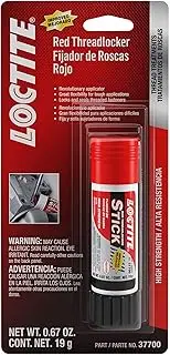 LOCTITE Red Threadlocker Stick: All-Purpose, High-Strength, Anaerobic, for Heavy-Duty Applications, Works on All Metals | Red, 19 Gram Wax Stick