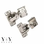 20 Pack (10 Pairs) 1/2" OVERLAY SOFT CLOSE Face Frame Compact Cabinet Hinge