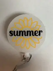 badge reels retractable id holders Summer Sunflowers