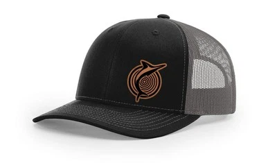 AMC Marlin Leather Laser Engraved Richardson 112 Snapback Hat Cap