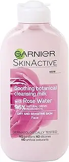 Garnier Natural Rose Water Cleansing Milk Sensitive Skin 200ml (Packaging may vary)