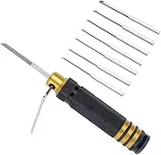 7-in-1 Model Engraving Tools, Resin Scribe Tool, Metal Hand Engraver Pen, Panel Line Scriber Scribing Tools Resin Carved Chisel for Gundam Gunpla with 0.1/0.2/0.4/0.6/0.8/1.0/2.0mm Blades