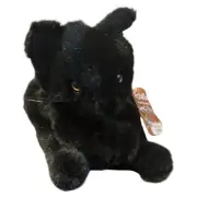 Folkmanis Furry Folk Kitty Cat Black Hand Puppet Plush Kitten Folktails Vtg Toy