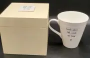 East Of India Laugh Often Porcelain Mug 12oz NIB