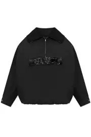 GUCCI $4200 Black Techno Gabardine Caban Jacket New & Authentic