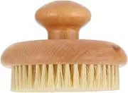 Healeved Wooden Sisal Exfoliating Body Brush for Bathing Gentle Scrubbing Brush for Skin Exfoliation Cleanser