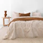 Bambury Hydra Pebble Single/Double Bed Coverlet Cotton Sheet Set w/2x Pillowcase