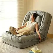 Lazy Sofa, Pet Bed, Large Dog Kennel, Bedroom Tatami, Foldable Single Small Sofa Bed, Sleeping and Laying.(Gray)