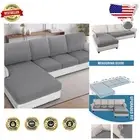 Thicker Jacquard Fabric Sectional Couch Covers - Non-Slip & Stylish Dove Color