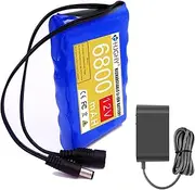 HJGHY DC 12V 6.8Ah Lithium Battery Pack 12V 6800mAh Rechargeable Li-ion Portable Lithium-ion Battery with Charger Suitable for 12V Power Supply Equipment,B