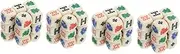 ifundom 4sets Poker Dices Dice Game Set Party Supplies Portable Poker Chips Bar Games 15pcs*4