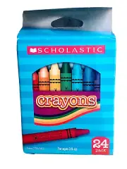 Scholastic-24pack Muli-Color School Crayons For Ages 3+-Brand New-SHIPS N 24 HRS
