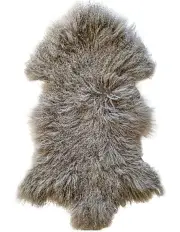 [Naturally Sheepskins] Long Wool Mongolian Sheepskin Rug in Grey